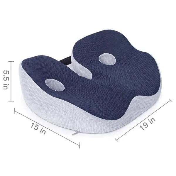 Desk Chair Seat Cushion with Memory Foam Dual Cutouts and Pressure Relief - Image 11