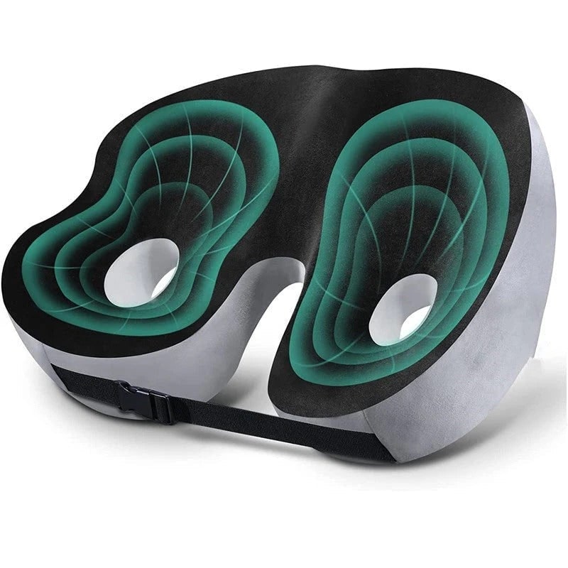 Desk Chair Seat Cushion with Memory Foam Dual Cutouts and Pressure Relief - Image 14