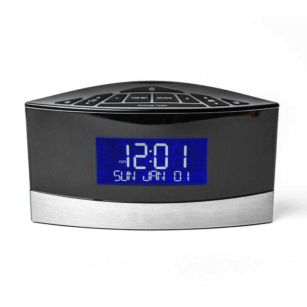Digital Alarm Clock Radio with Fm Calendar Display and Bedside Blue Backlit Screen - Image 7