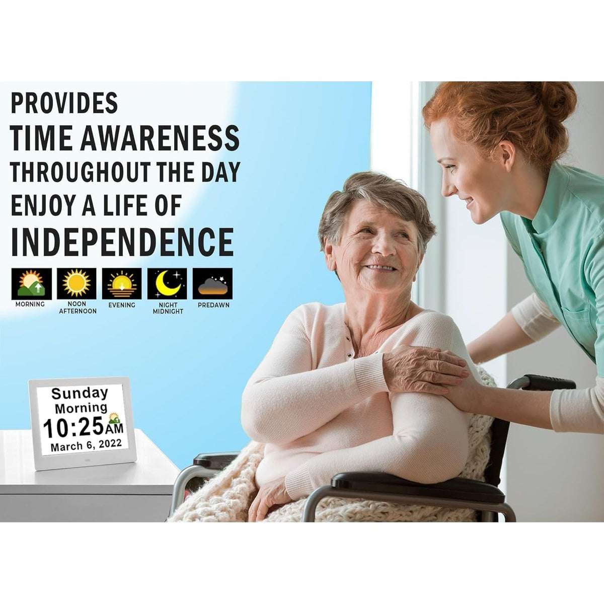 Digital Clock with Seconds Large Display and Calendar Date for Seniors with Remote Control - Image 11