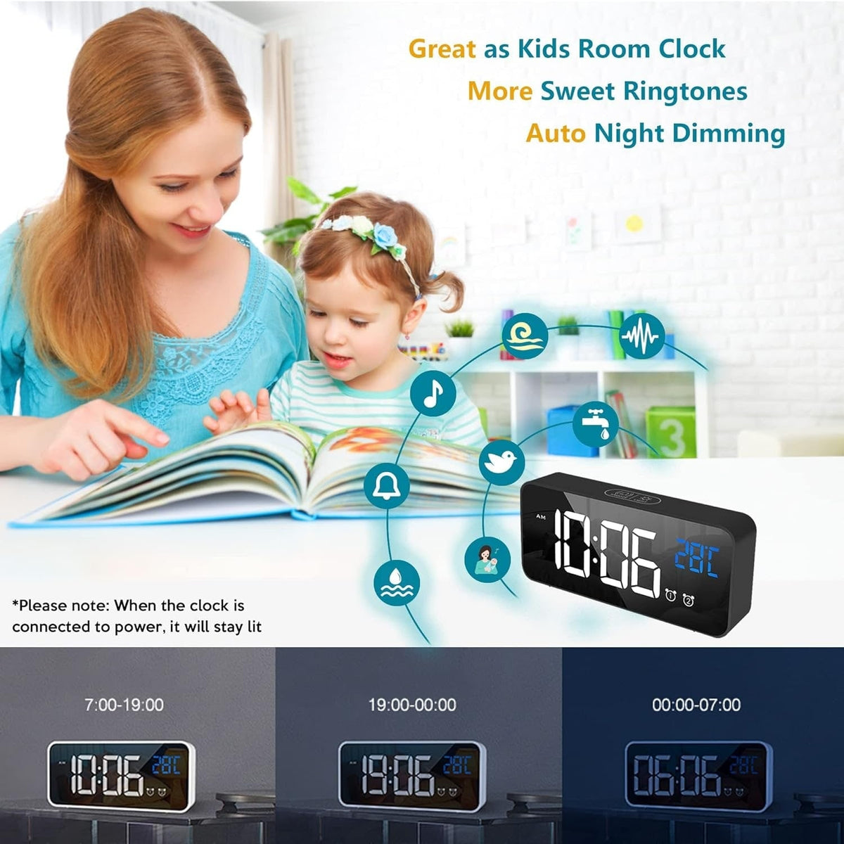 Digital Clock with Seconds Large Display and Calendar Date for Seniors with Remote Control - Image 14