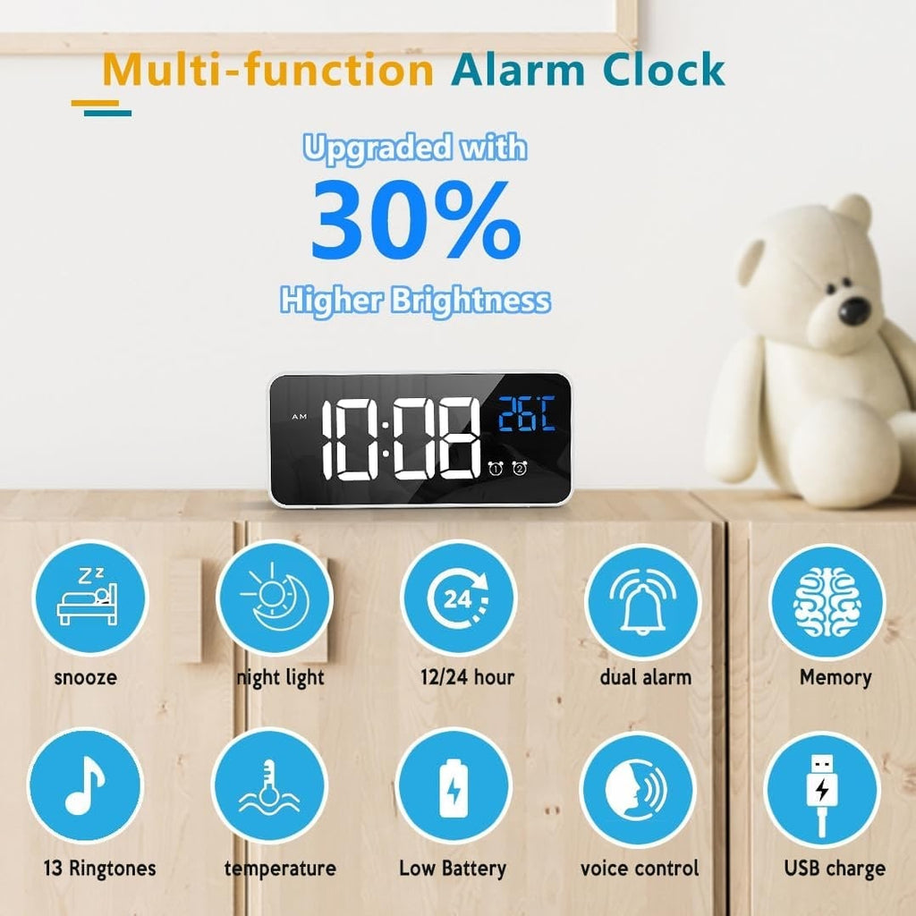 Digital Clock with Seconds Large Display and Calendar Date for Seniors with Remote Control - Image 17