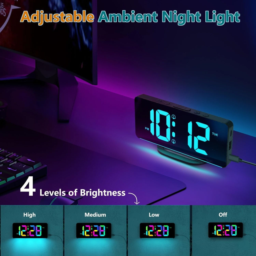 Digital Clock with Seconds Large Display and Calendar Date for Seniors with Remote Control - Image 23
