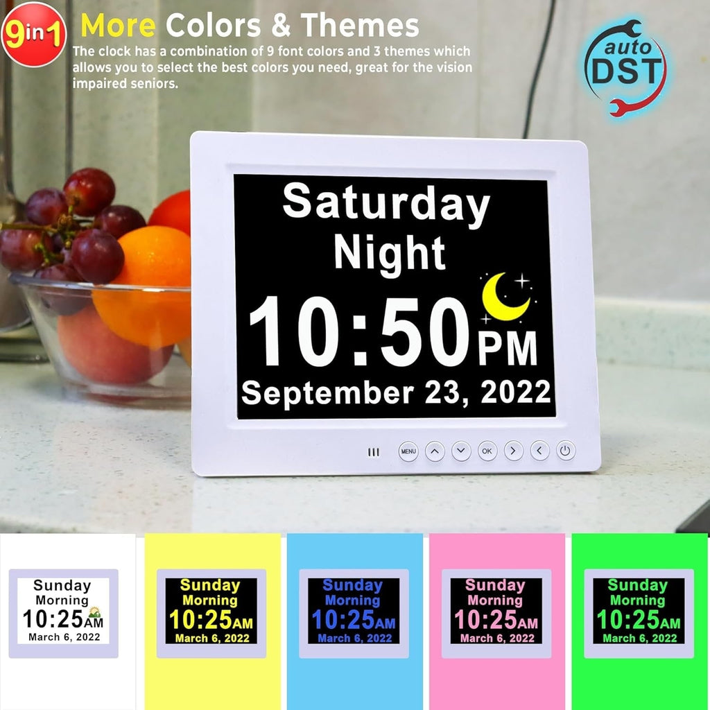 Digital Clock with Seconds Large Display and Calendar Date for Seniors with Remote Control - Image 8