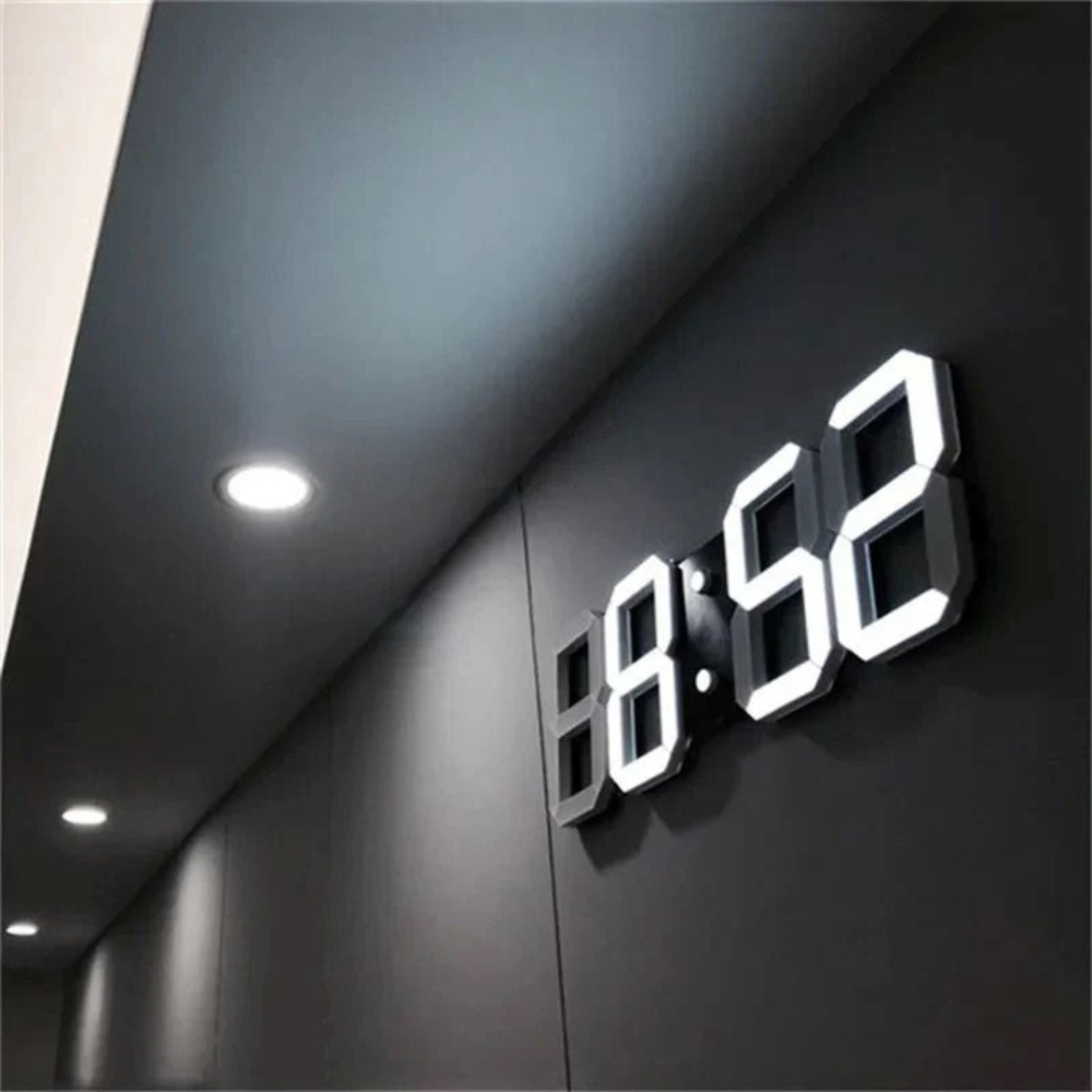 Digital Wall Clock with 3D LED Display and Desk Stand Modern Minimalist Design - Image 5