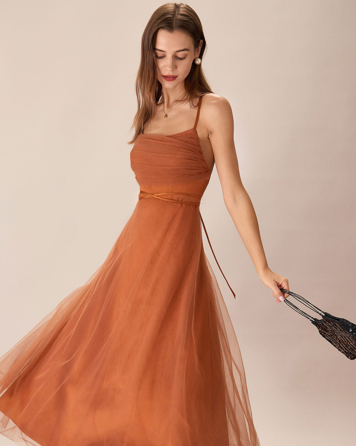 Diletta | Abito Midi Donna Elegante con Tulle