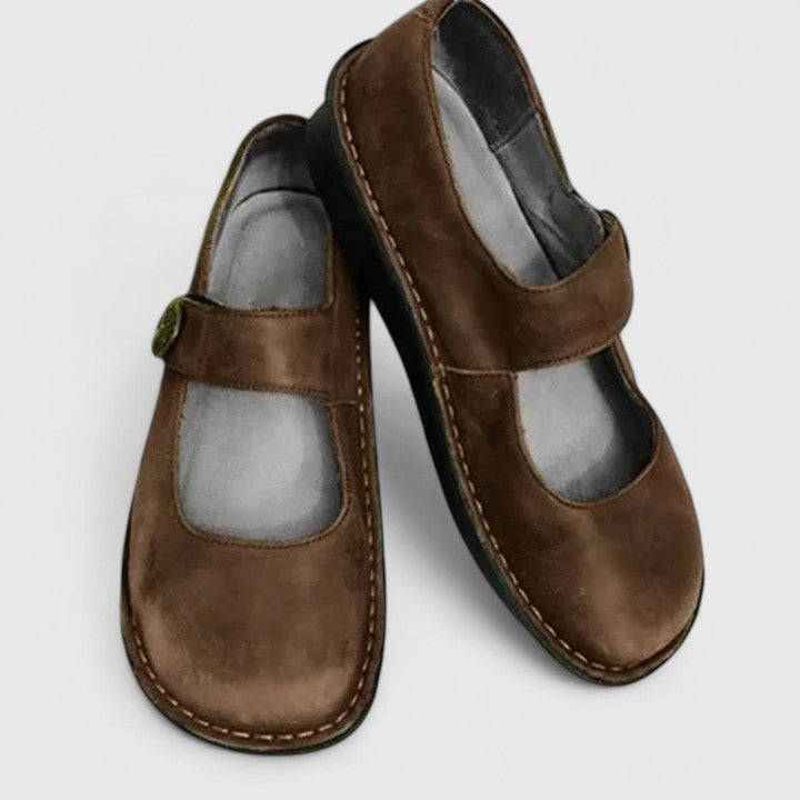 Diletta | Scarpe Ortopediche Mary Jane Donna Cinturino Marrone
