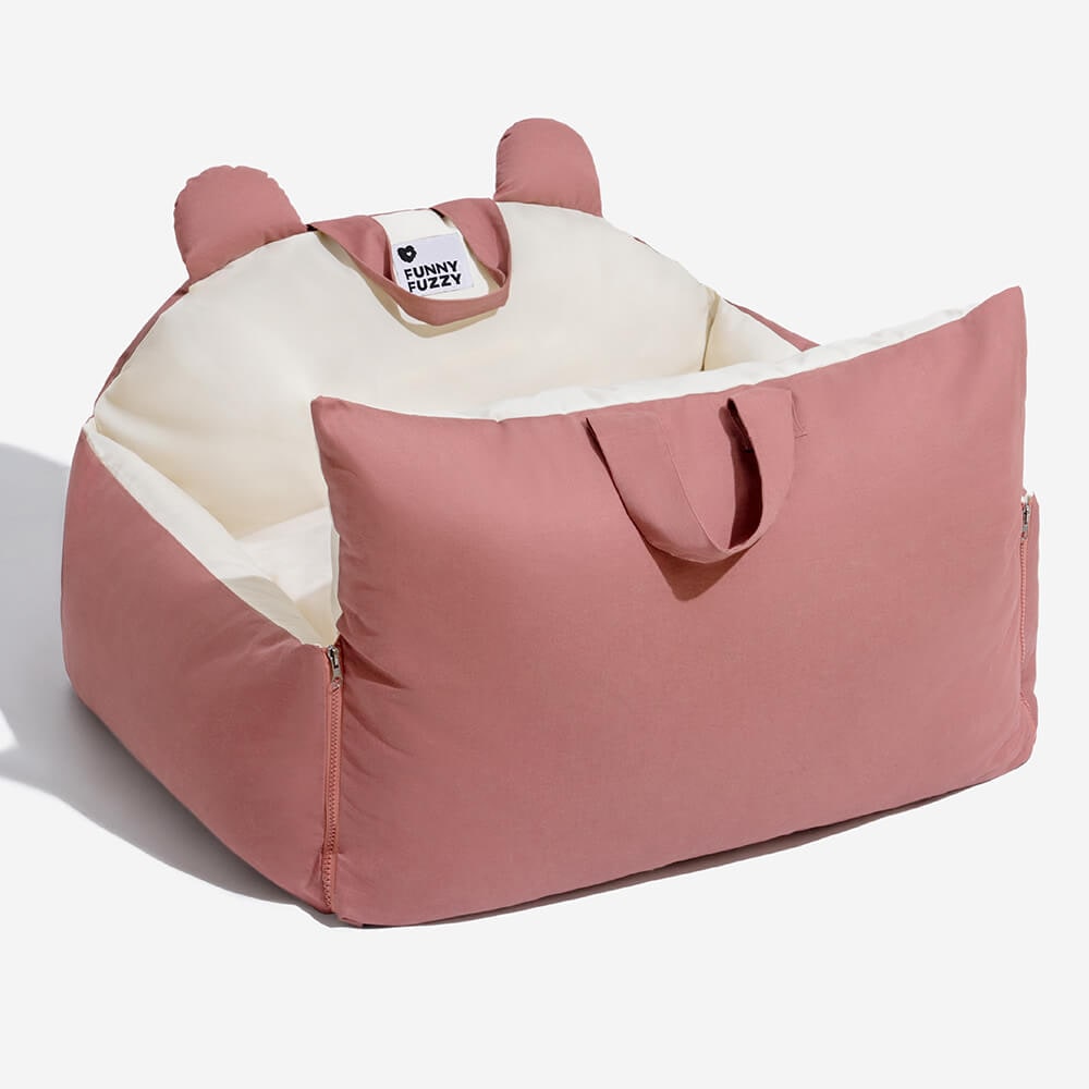 Dog Car Seat with Padded Booster Design Safety Tether and Removable Cushion - Image 17