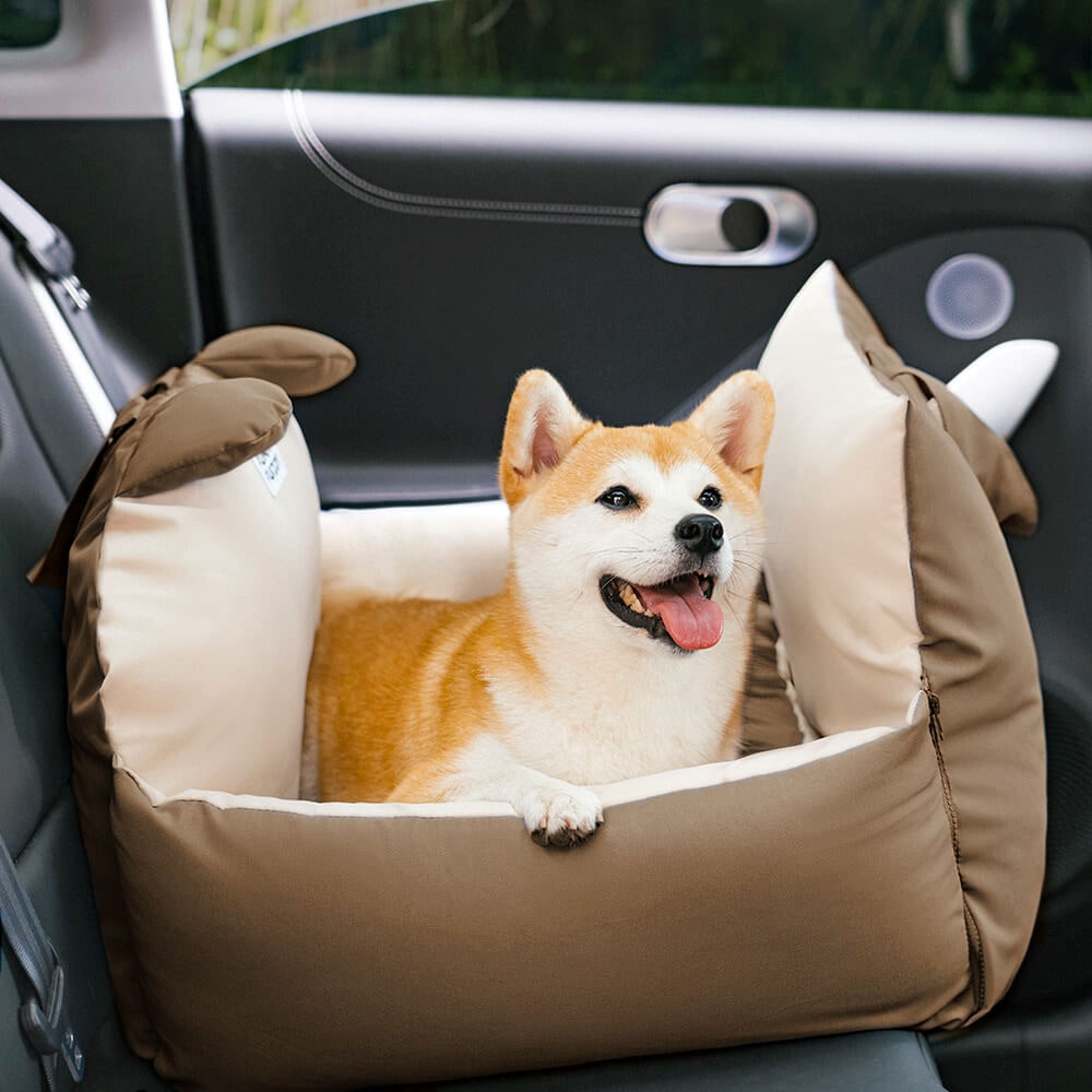 Dog Car Seat with Padded Booster Design Safety Tether and Removable Cushion - Image 20