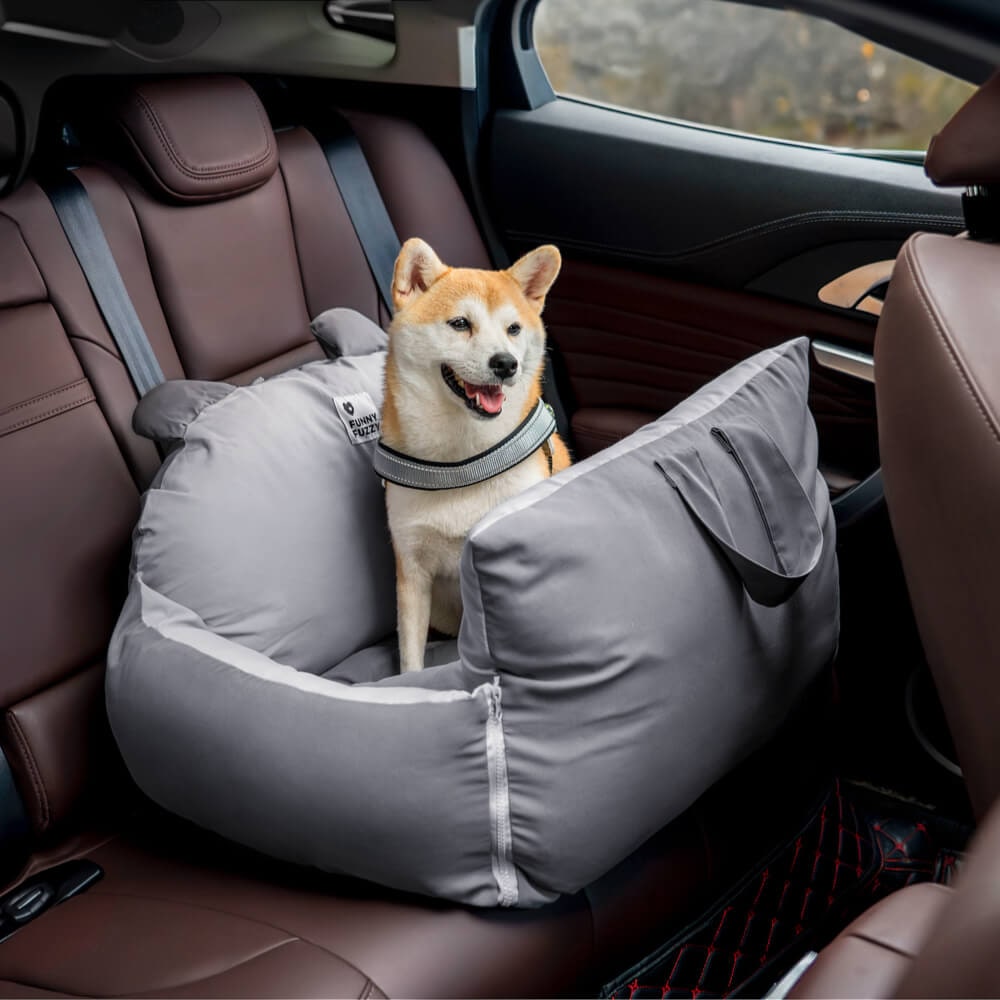 Dog Car Seat with Padded Booster Design Safety Tether and Removable Cushion - Image 21