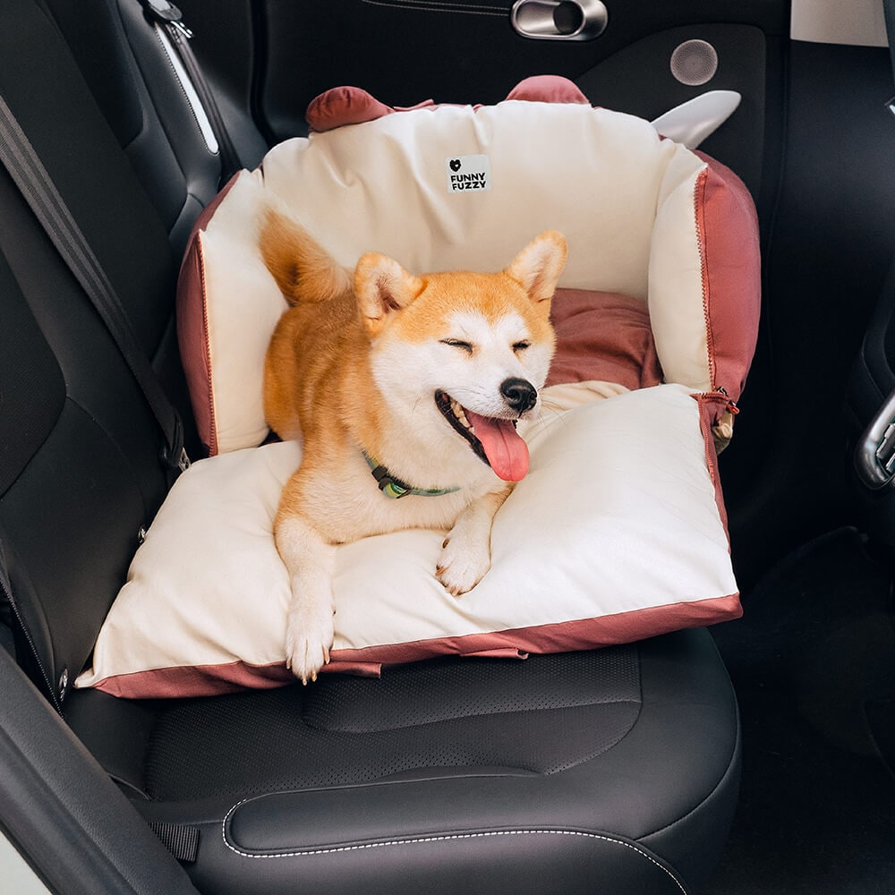 Dog Car Seat with Padded Booster Design Safety Tether and Removable Cushion - Image 5