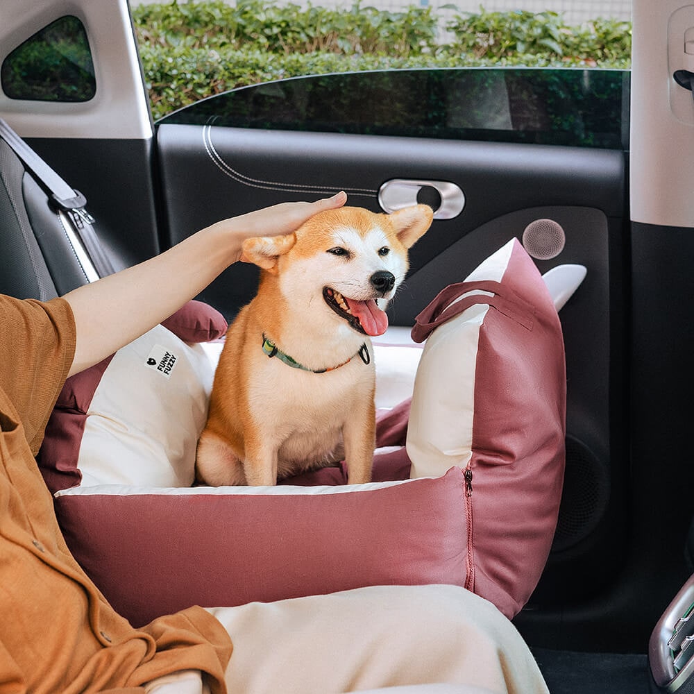 Dog Car Seat with Padded Booster Design Safety Tether and Removable Cushion - Image 6