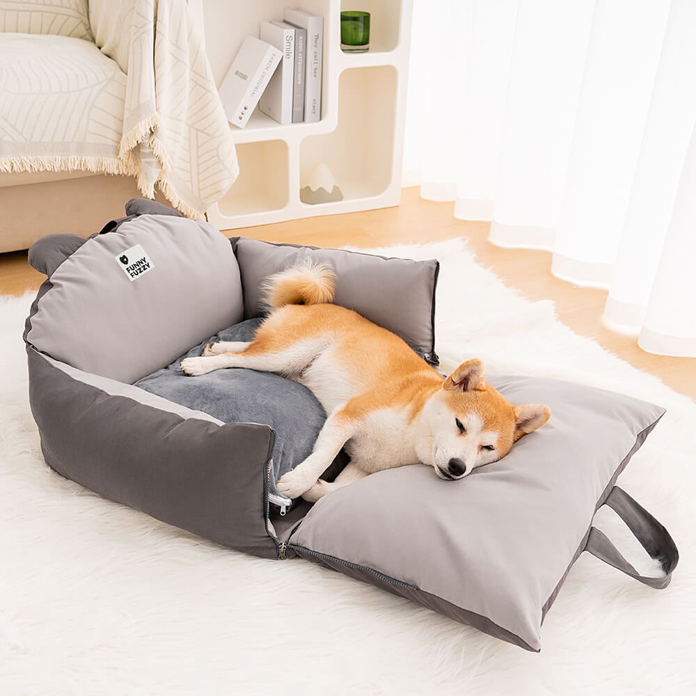 Dog Car Seat with Padded Booster Design Safety Tether and Removable Cushion - Image 8
