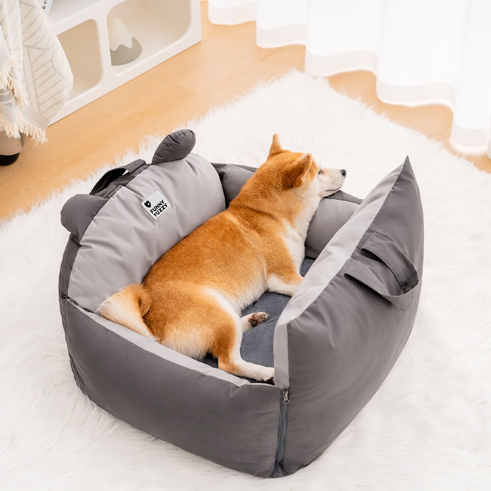 Dog Car Seat with Padded Booster Design Safety Tether and Removable Cushion - Image 9