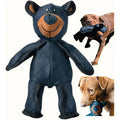 Dog Chew Toy with Reinforced Stitching for Heavy Chewers Interactive Plush Bear - Image 1