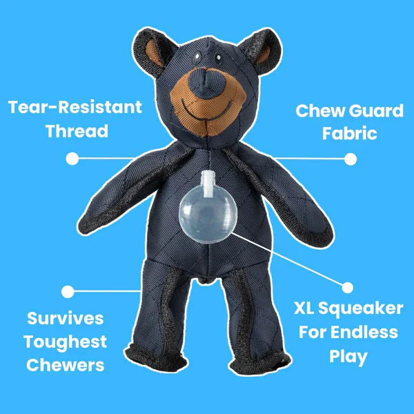Dog Chew Toy with Reinforced Stitching for Heavy Chewers Interactive Plush Bear - Image 8