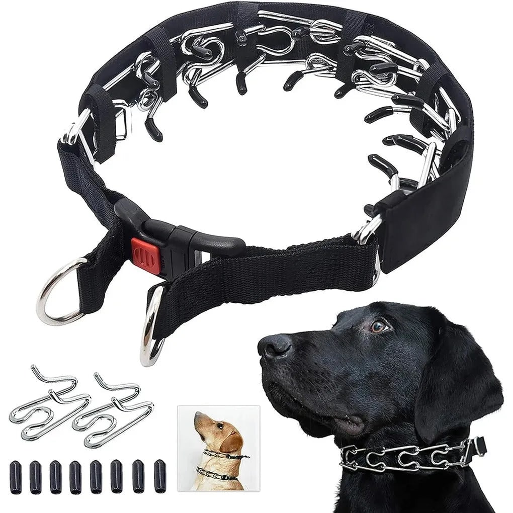 Dog Prong Training Collar with Reflective Cover and Quick-Release Buckle - Image 4