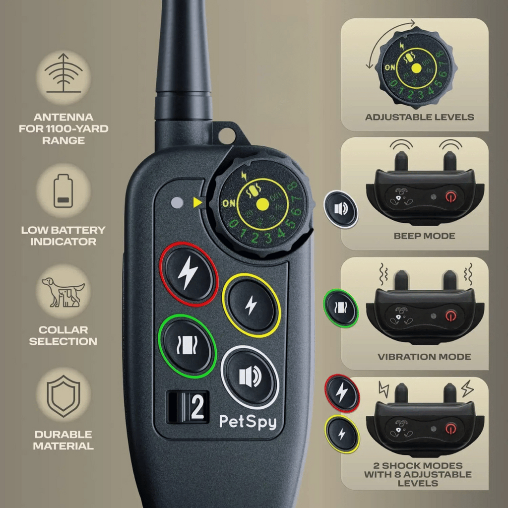 Dog Training Collar with Remote Control Waterproof Electronic E-Collar Receiver and Adjustable Strap - Image 6