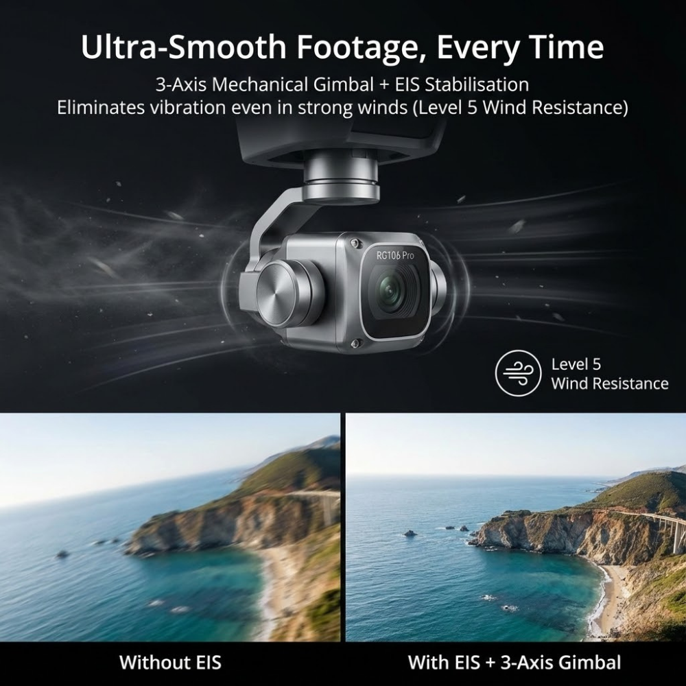 Drone with Camera Fpv GPS Brushless Motor and 3-Axis Gimbal for Aerial Photography - Image 3