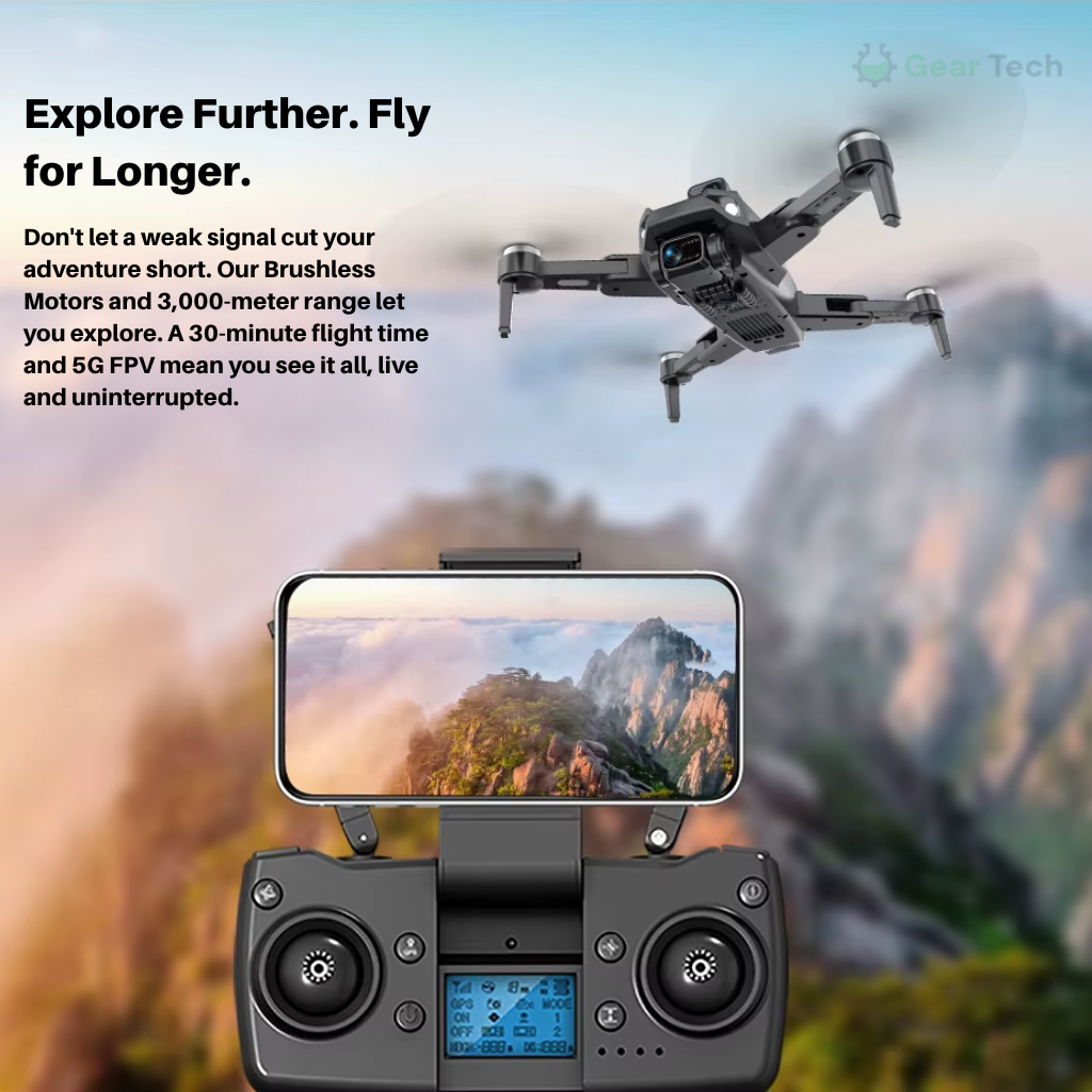Drone with Camera Fpv GPS Brushless Motor and 3-Axis Gimbal for Aerial Photography - Image 9