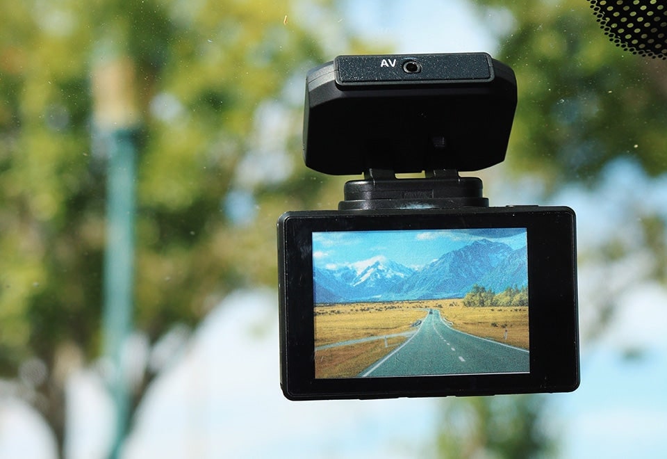 Dual Dash Camera with Front and Rear Lcd Screen Wireless App Control and Adhesive Windshield Mount - Image 1