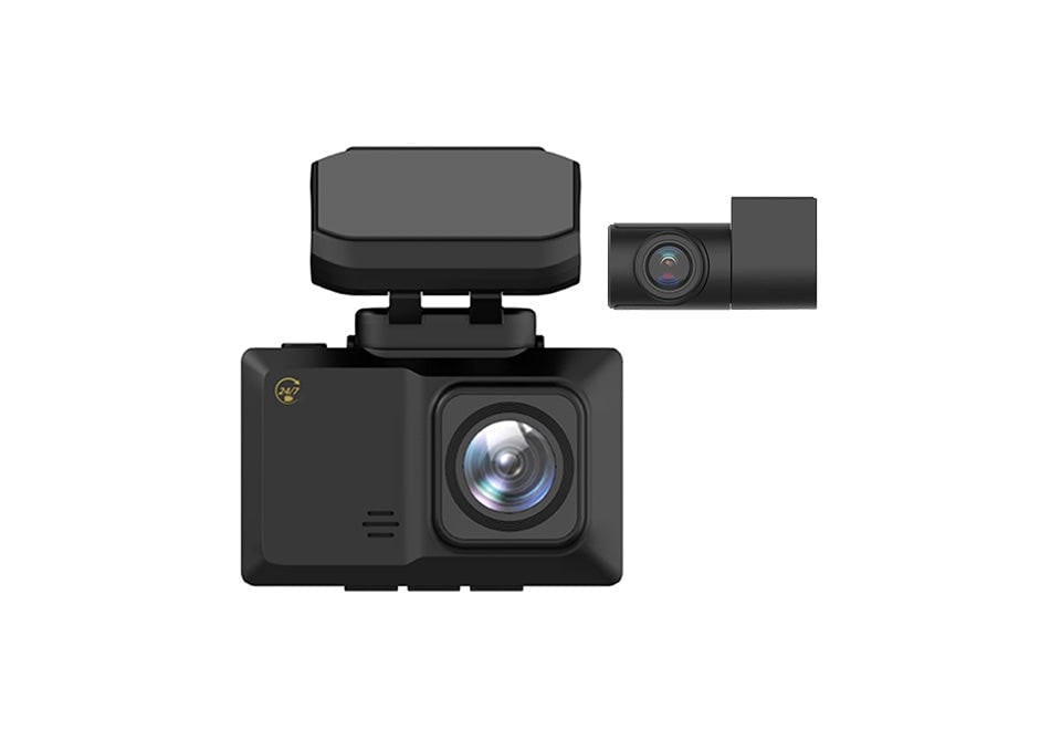Dual Dash Camera with Front and Rear Lcd Screen Wireless App Control and Adhesive Windshield Mount - Image 2