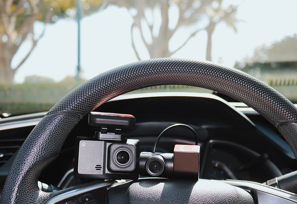 Dual Dash Camera with Front and Rear Lcd Screen Wireless App Control and Adhesive Windshield Mount - Image 3
