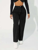 Women's High-Waisted Straight Leg Jeans