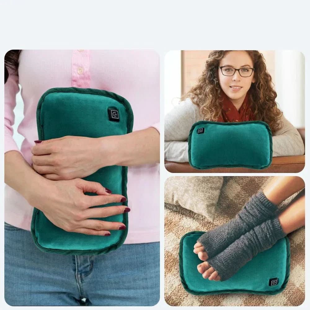 Electric Heating Pad with USB Power and Plush Fabric for Portable Muscle Relief - Image 3
