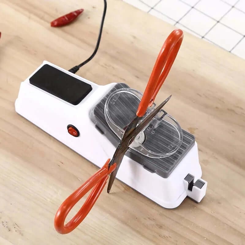 Electric Knife Sharpener with Automatic Grinding Wheels and Scissor Slot - Image 4