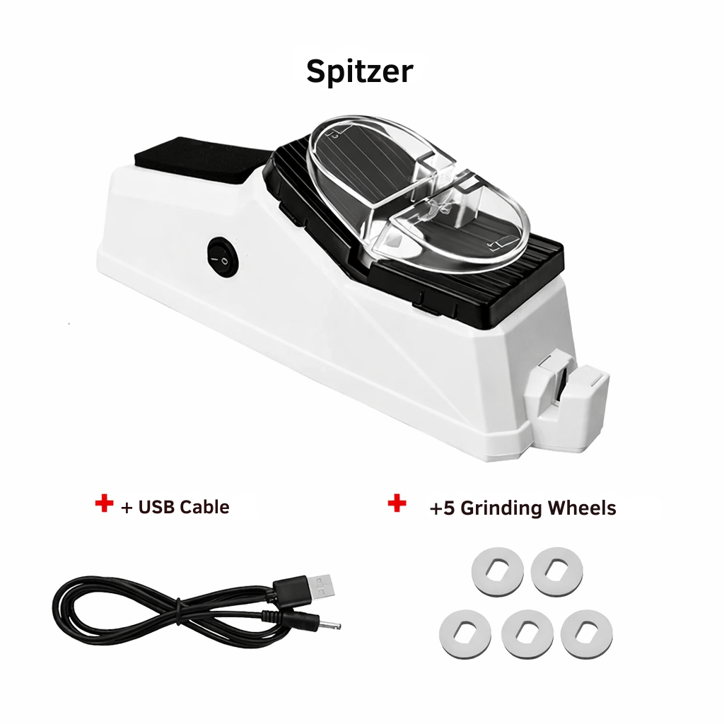 Electric Knife Sharpener with Automatic Grinding Wheels and Scissor Slot - Image 5
