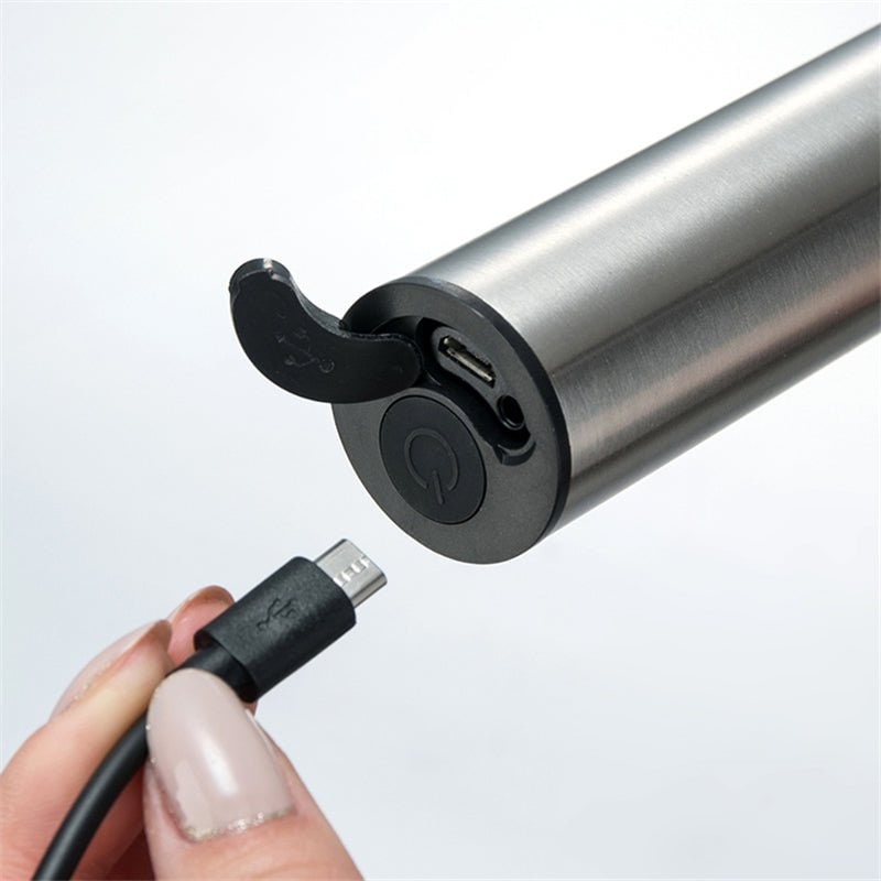 Electric Milk Frother Handheld Cordless with Stainless Steel Storage Sleeve and USB Charging - Image 8