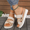 Eleonora | Sandali con Plateau Estivi da Donna Ortopedici Beige