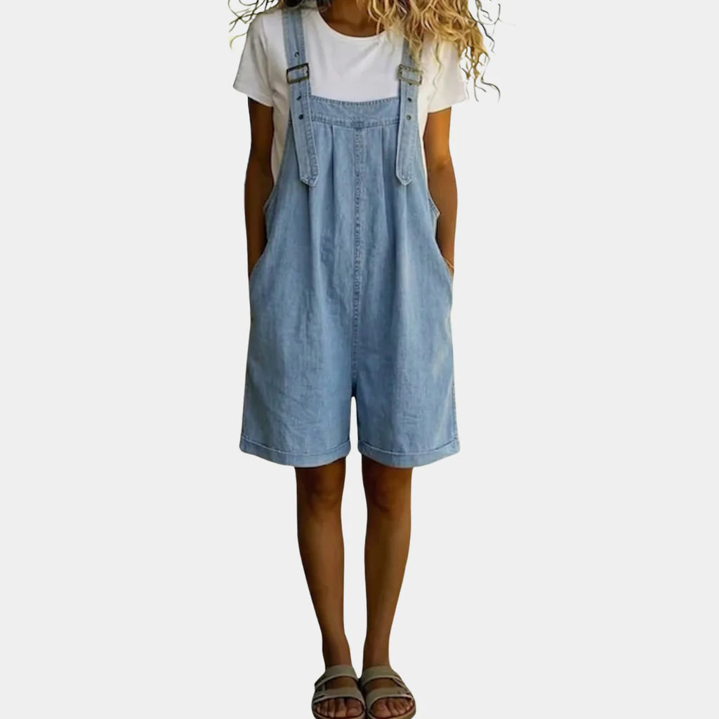 Elisa | Salopette Donna Denim Corta