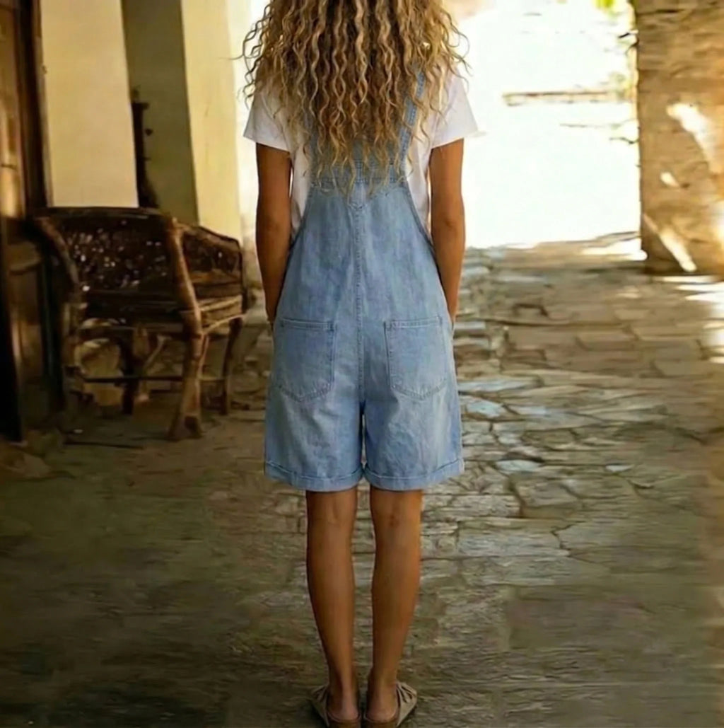 Elisa | Salopette Donna Denim Corta