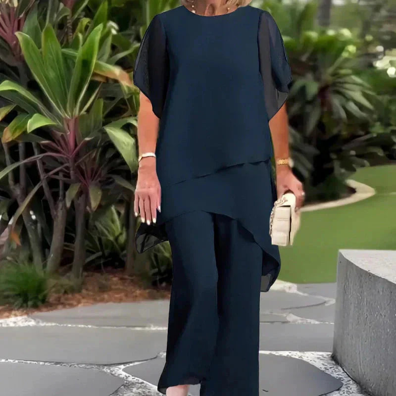 Emma | Completo Donna Pantalone Palazzo Drappeggio