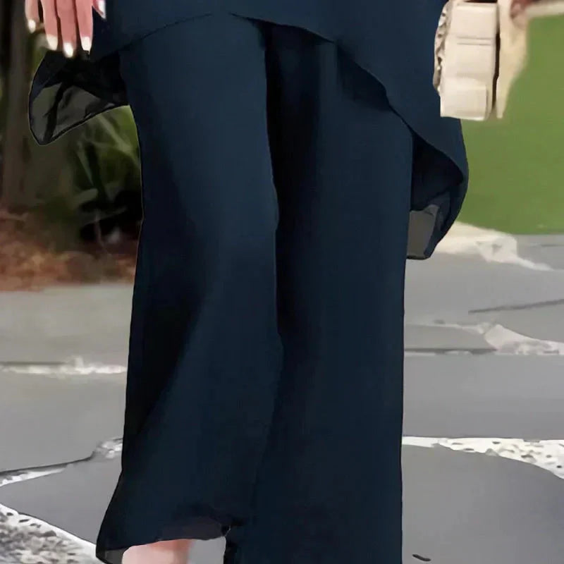 Emma | Completo Donna Pantalone Palazzo Drappeggio