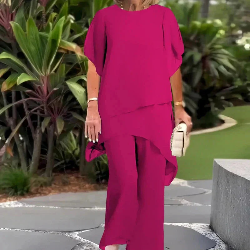 Emma | Completo Donna Pantalone Palazzo Drappeggio