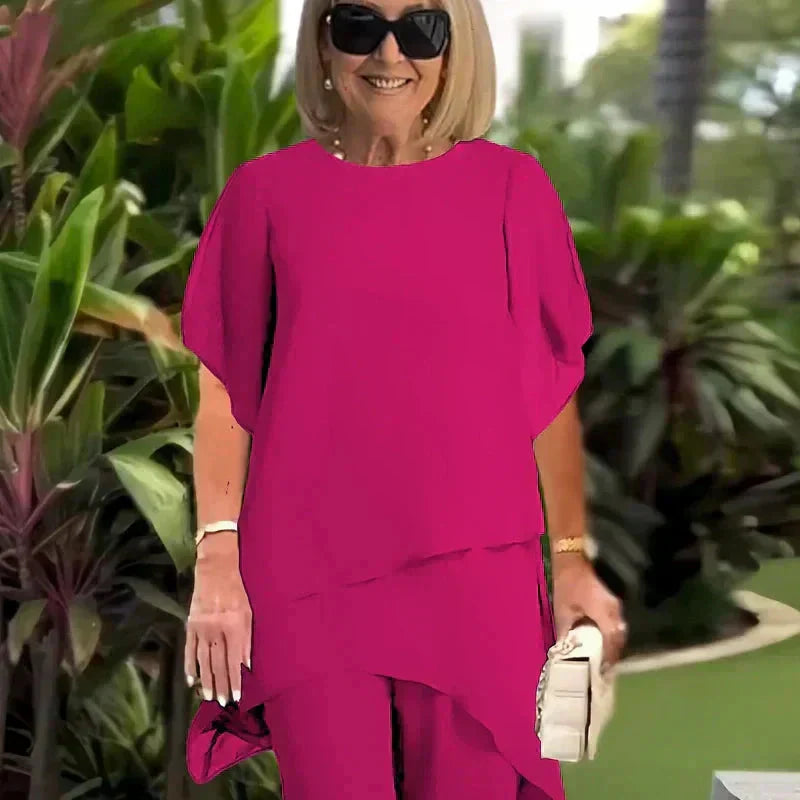 Emma | Completo Donna Pantalone Palazzo Drappeggio