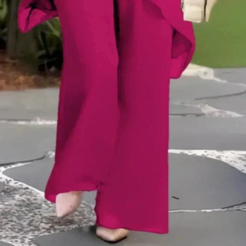 Emma | Completo Donna Pantalone Palazzo Drappeggio