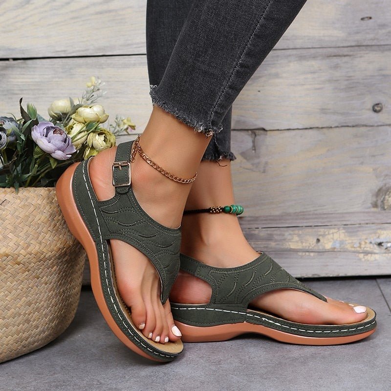 Emma | Sandali Ortopedici alla Moda Donna con Supporto Stabile Verde