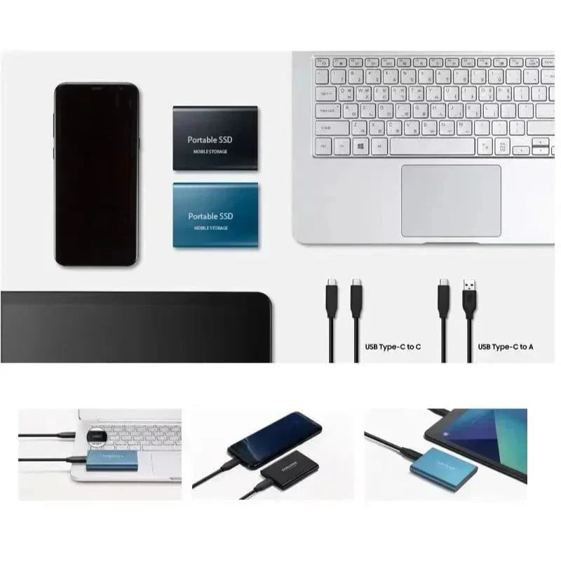 External Ssd Portable Solid State Drive with Usb-C Cable for Fast File Transfer - Image 6