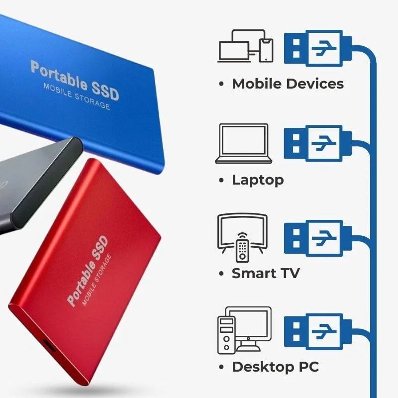 External Ssd Portable Storage with Fast Data Transfer and Slim Aluminum Design - Image 5