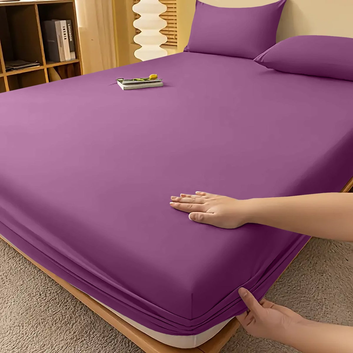 Extra Deep Fitted Bed Sheet with Wrinkle-Resistant Smooth Matte Fabric and Elasticated Corners - Image 17