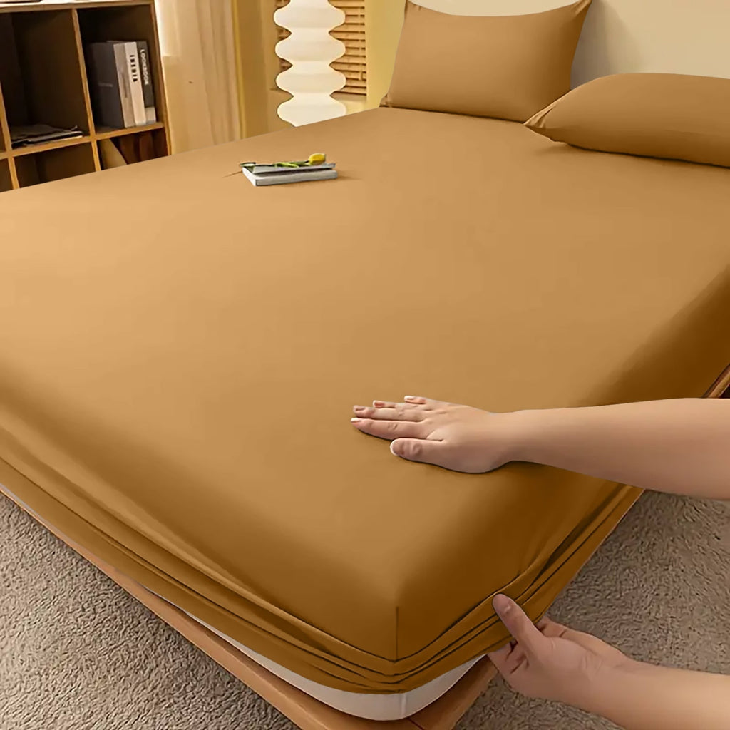 Extra Deep Fitted Bed Sheet with Wrinkle-Resistant Smooth Matte Fabric and Elasticated Corners - Image 29