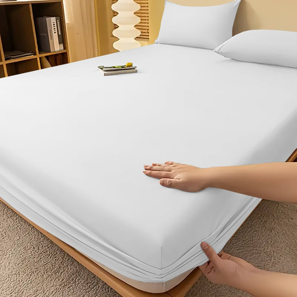 Extra Deep Fitted Bed Sheet with Wrinkle-Resistant Smooth Matte Fabric and Elasticated Corners - Image 36