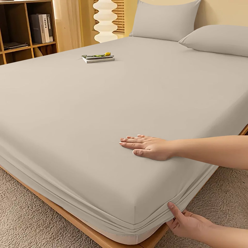 Extra Deep Fitted Bed Sheet with Wrinkle-Resistant Smooth Matte Fabric and Elasticated Corners - Image 38