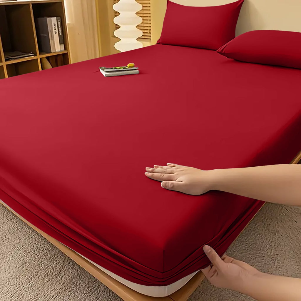 Extra Deep Fitted Bed Sheet with Wrinkle-Resistant Smooth Matte Fabric and Elasticated Corners - Image 40