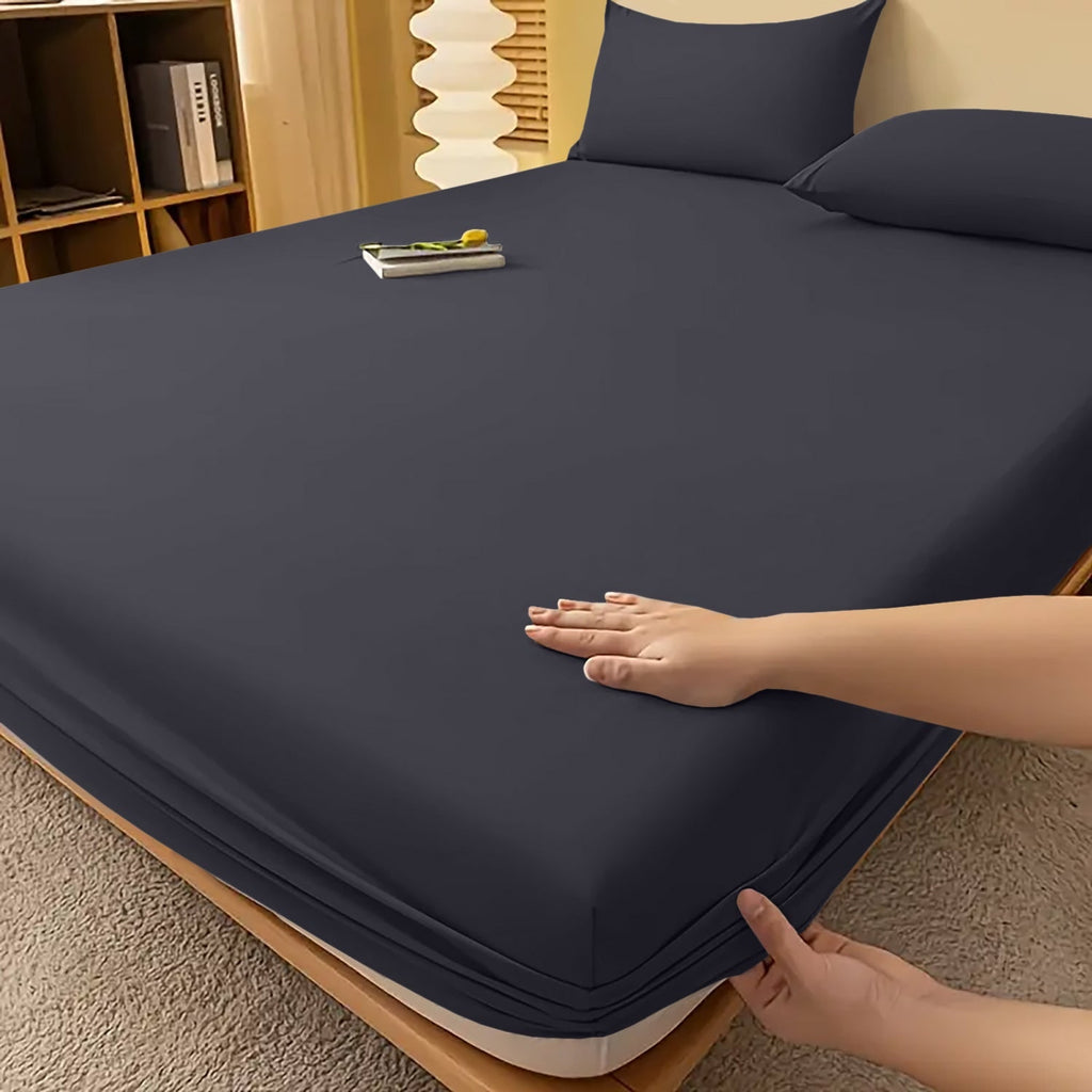 Extra Deep Fitted Bed Sheet with Wrinkle-Resistant Smooth Matte Fabric and Elasticated Corners - Image 45