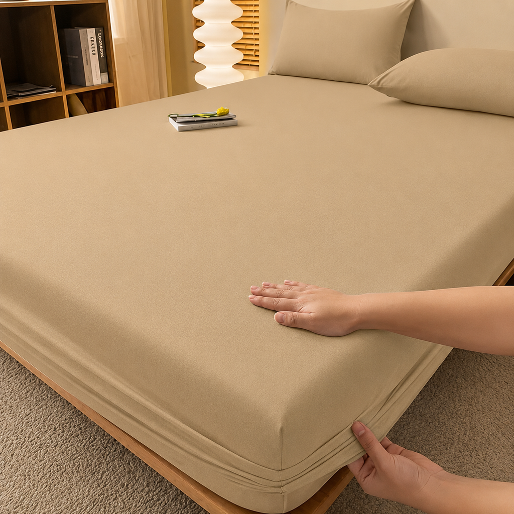 Extra Deep Fitted Bed Sheet with Wrinkle-Resistant Smooth Matte Fabric and Elasticated Corners - Image 51